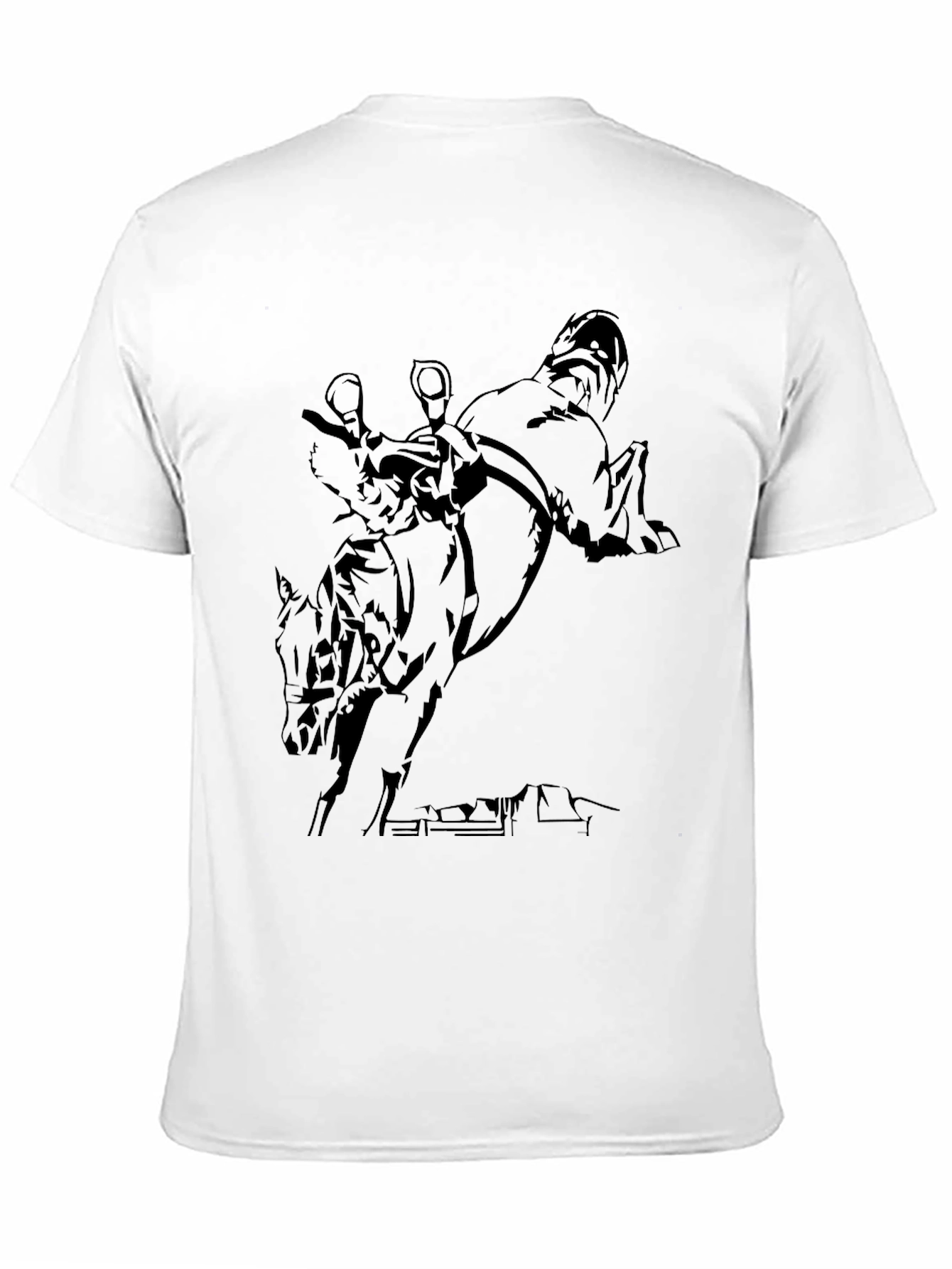 Equestrian Silhouette Black T-Shirt
