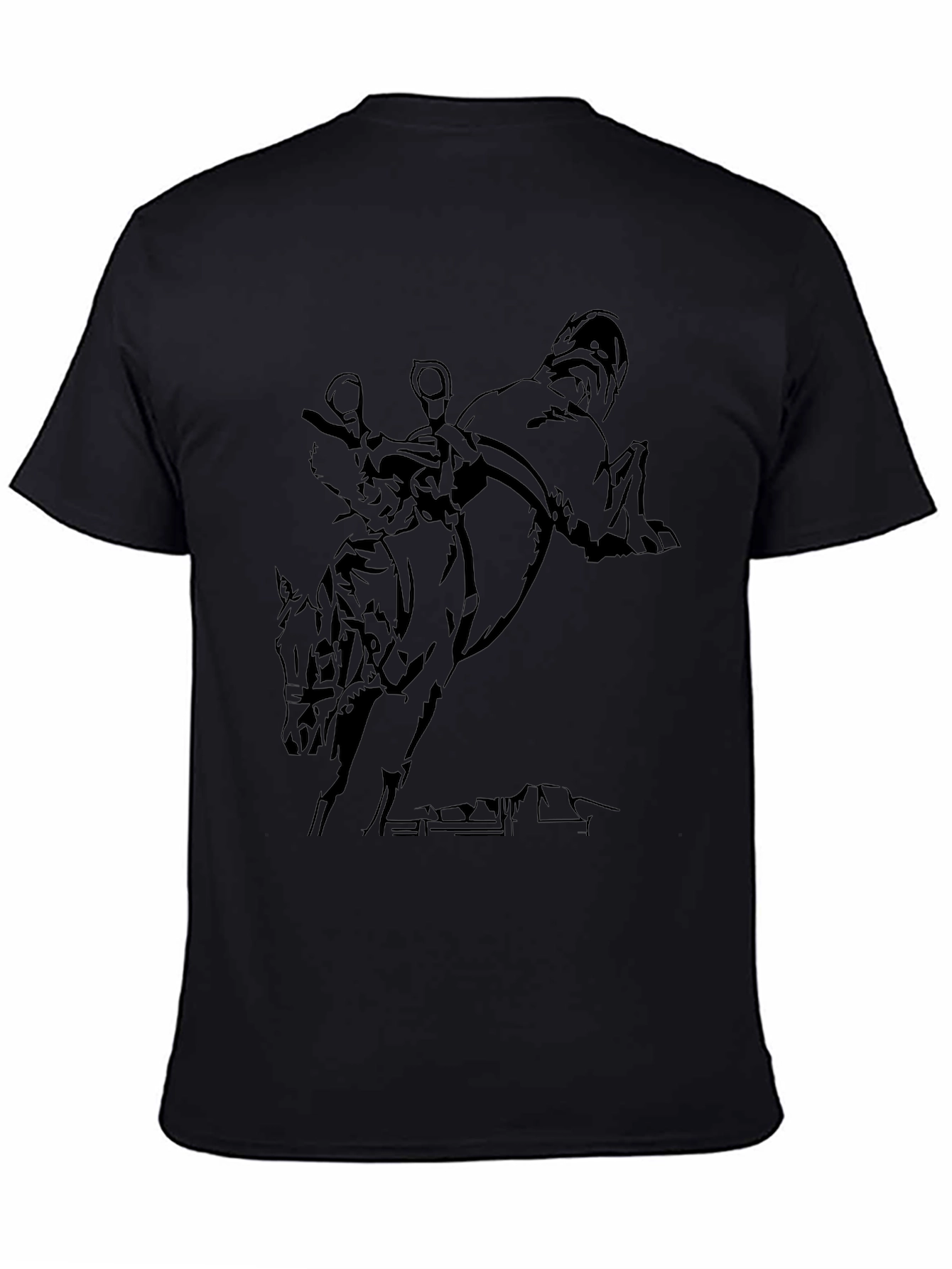 Equestrian Silhouette Black T-Shirt