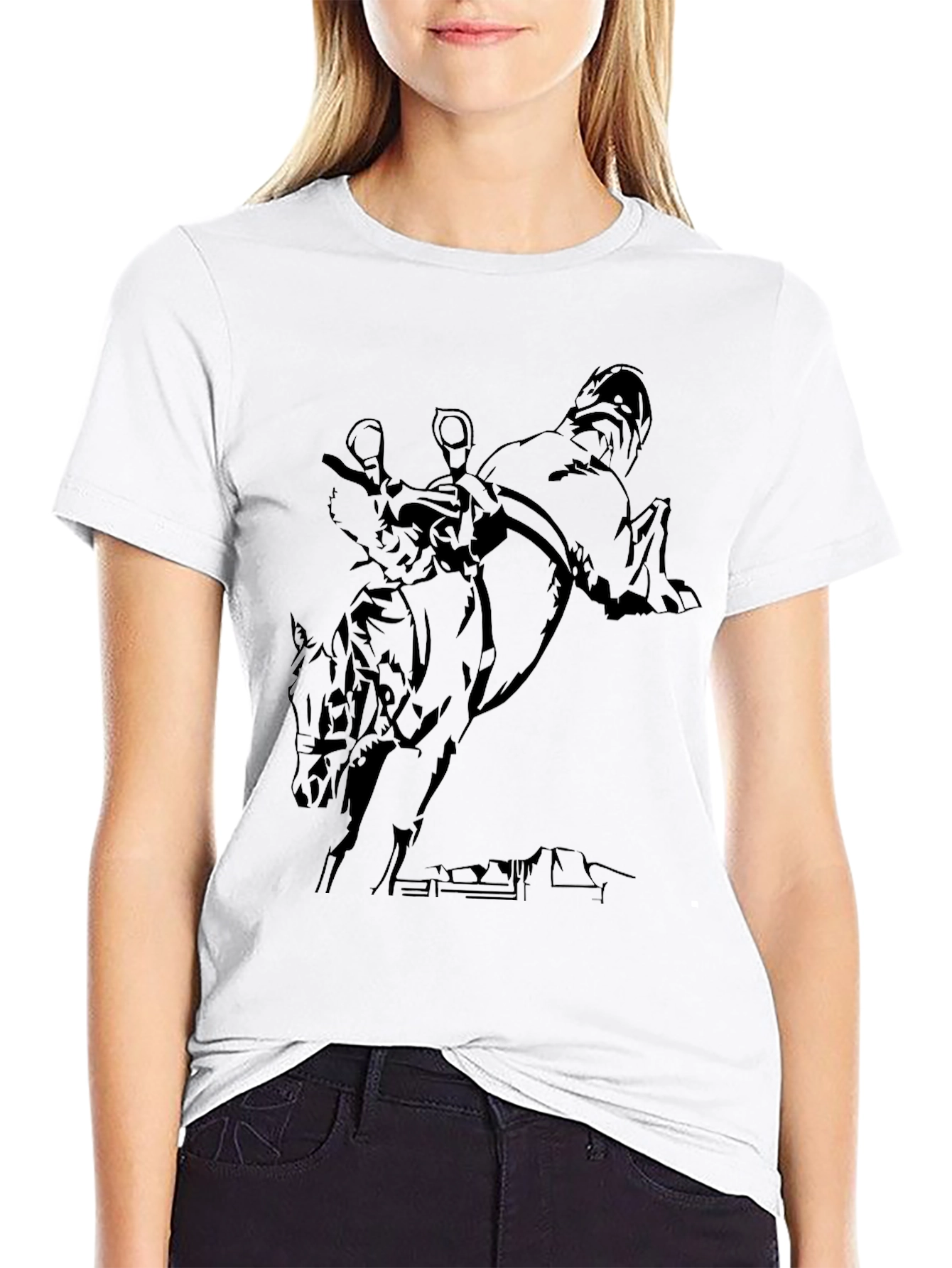 Equestrian Silhouette Black T-Shirt