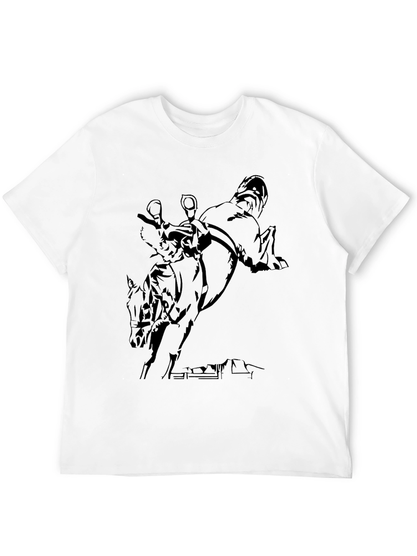Equestrian Silhouette Black T-Shirt