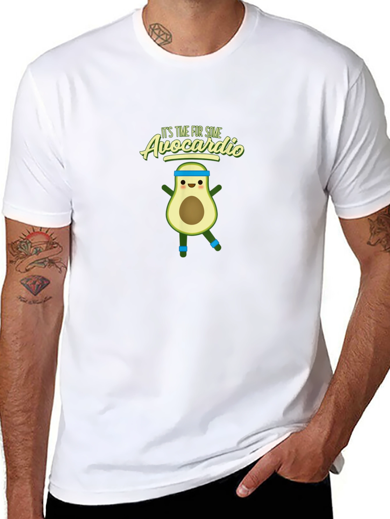 Avocardio Graphic T-Shirt - Fitness Avocado Pun Tee
