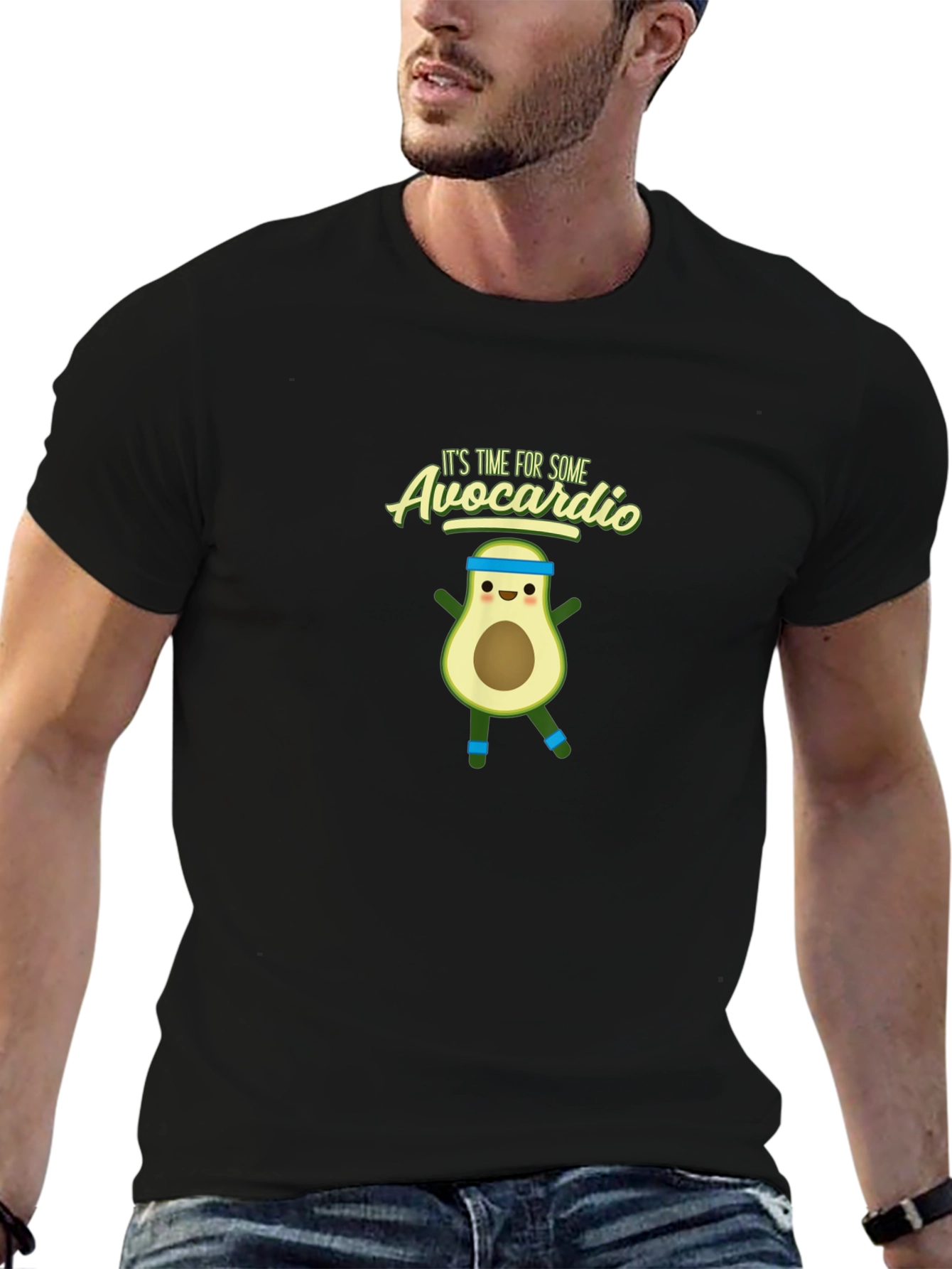 Avocardio Graphic T-Shirt - Fitness Avocado Pun Tee