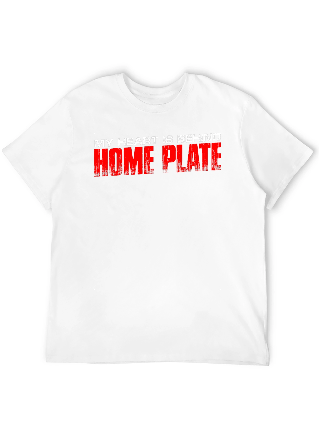 My Heart Is Behind Home Plate Black T-Shirt