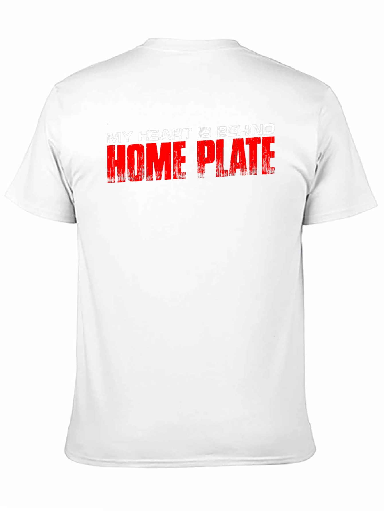 My Heart Is Behind Home Plate Black T-Shirt