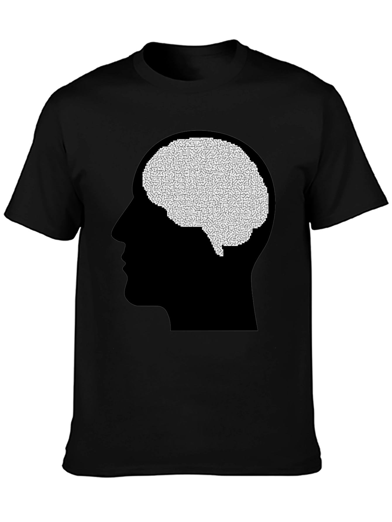 Maze Brain Graphic Tee - Black