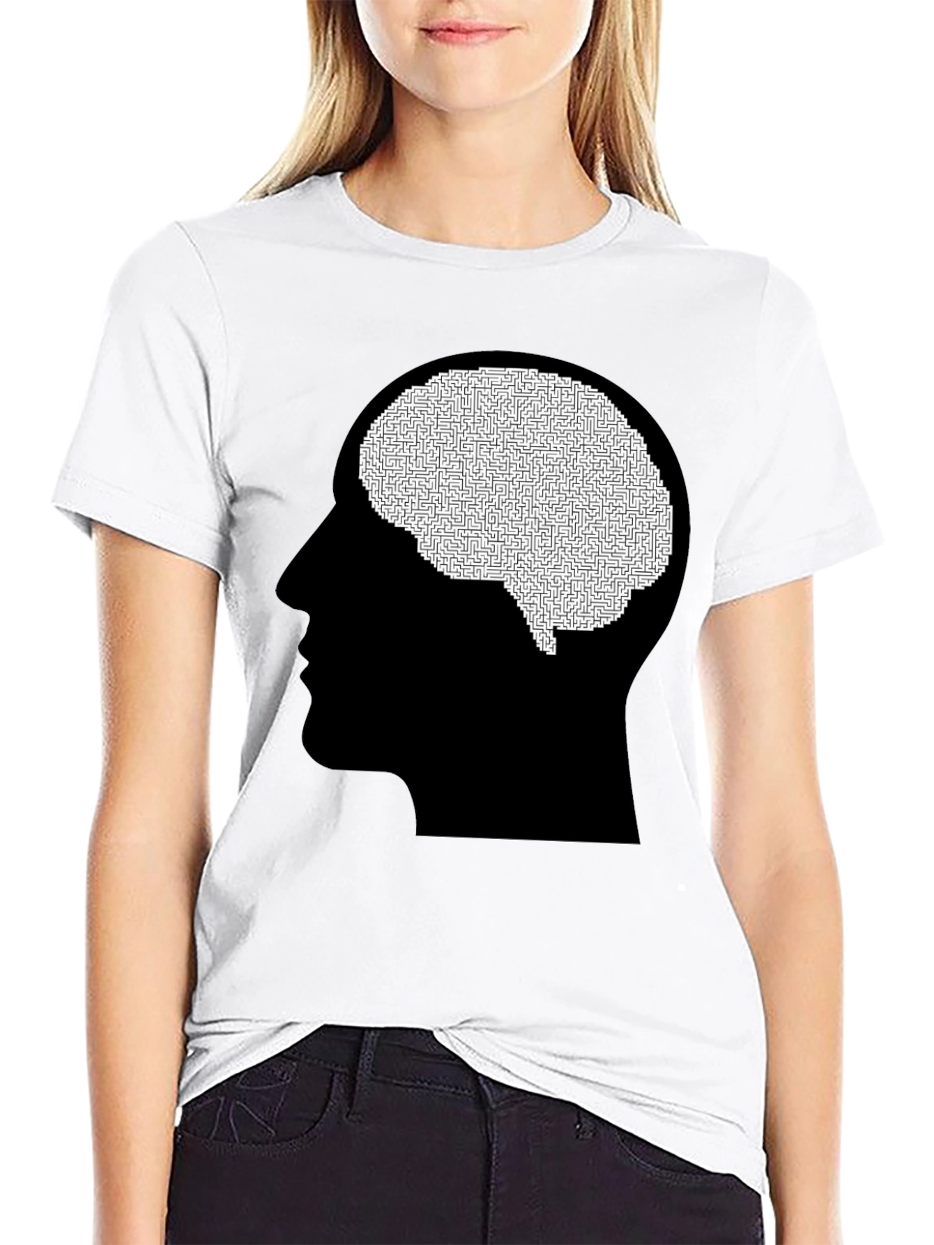 Maze Brain Graphic Tee - Black