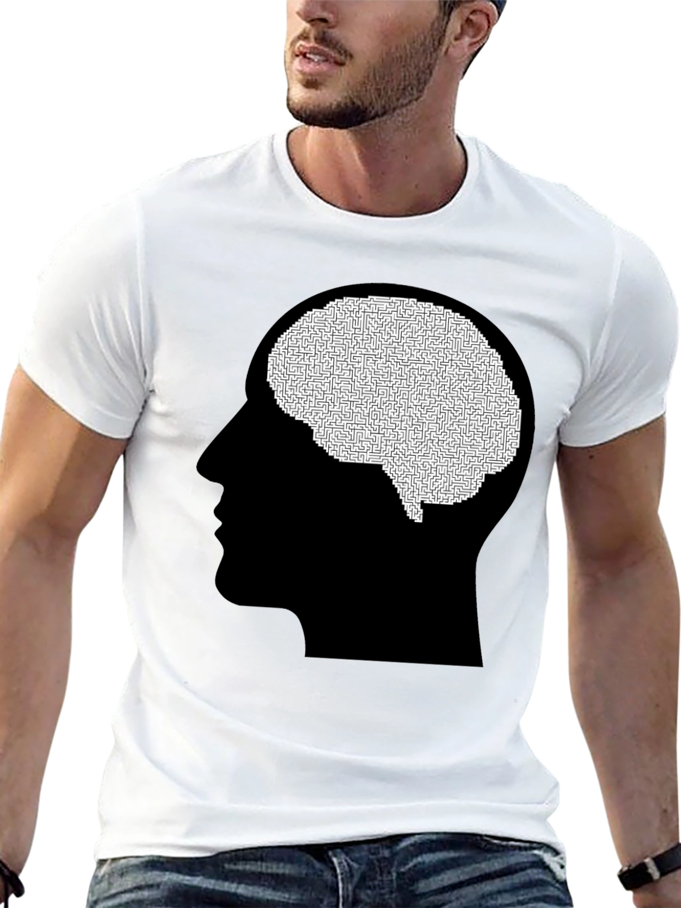Maze Brain Graphic Tee - Black