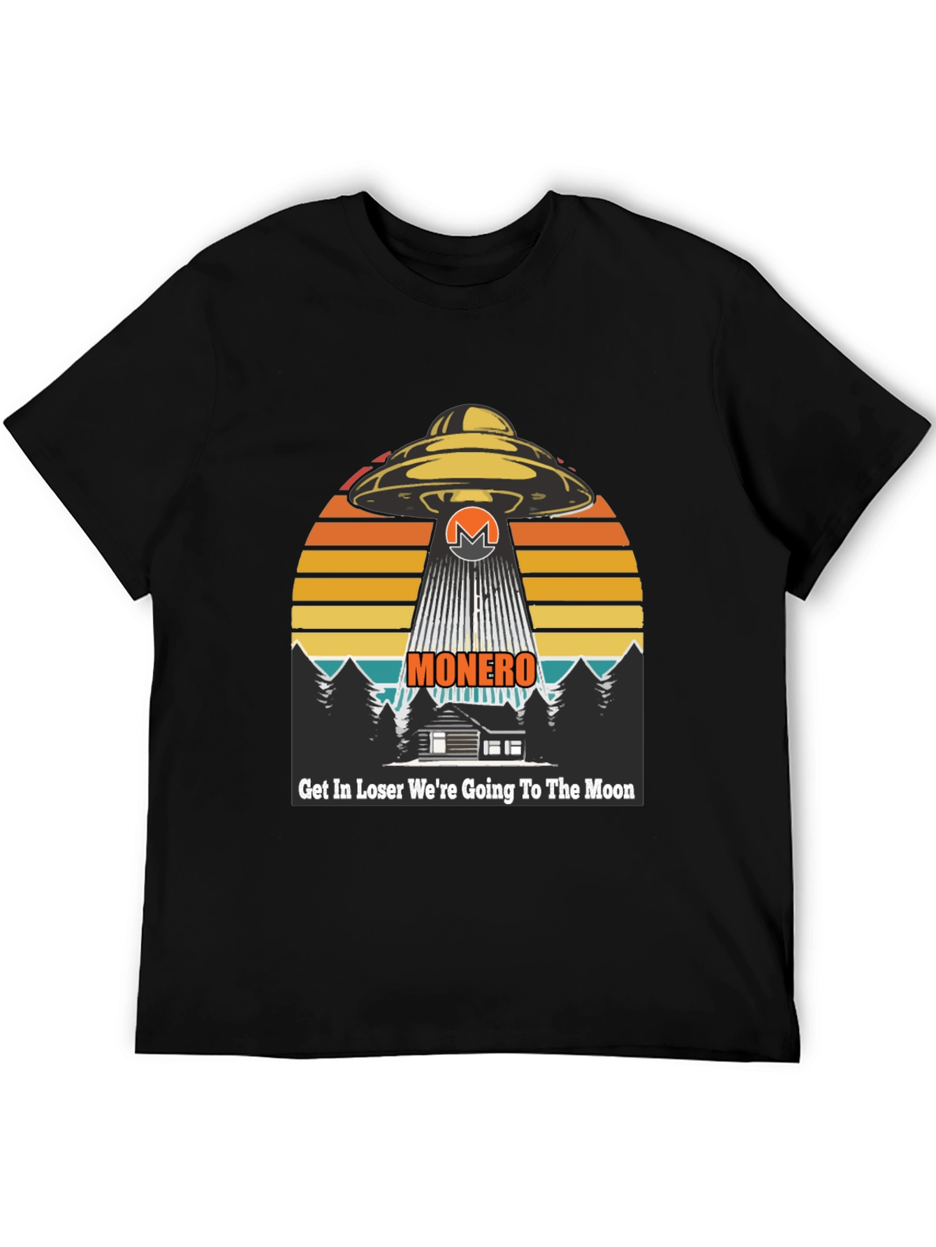 Monero UFO Abduction T-Shirt - Crypto to the Moon!