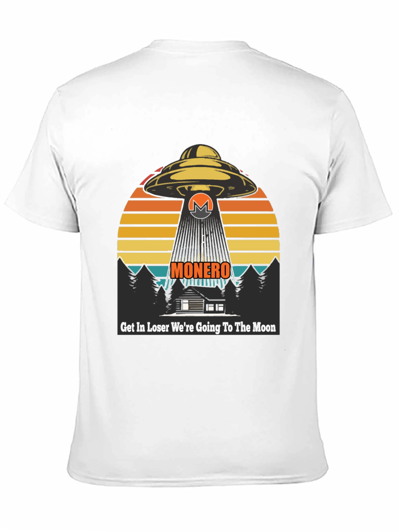 Monero UFO Abduction T-Shirt - Crypto to the Moon!