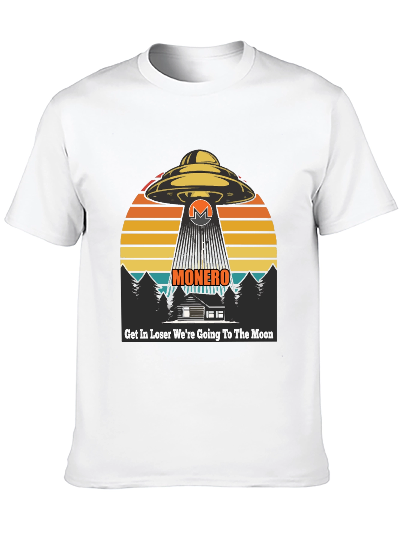 Monero UFO Abduction T-Shirt - Crypto to the Moon!