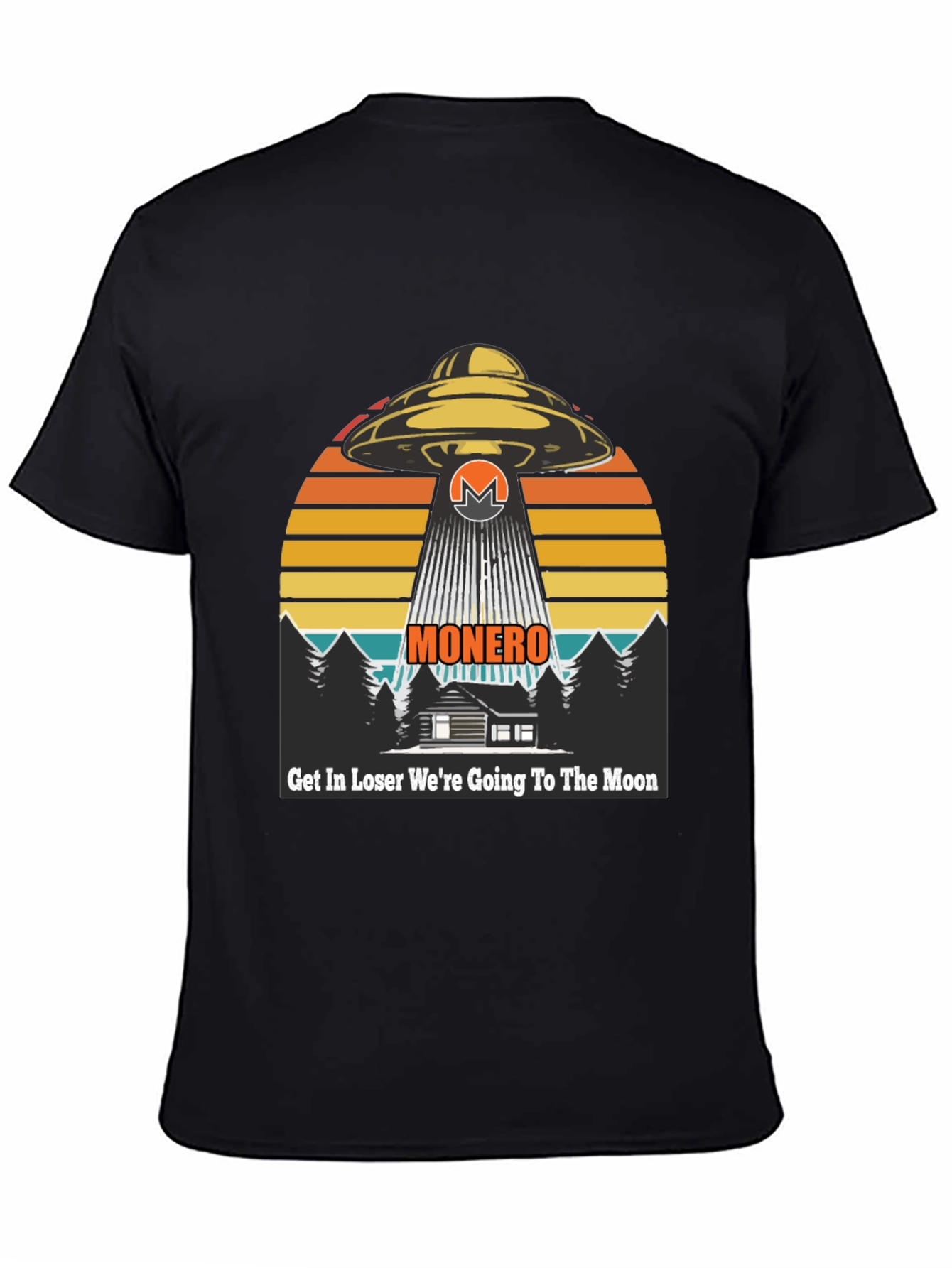 Monero UFO Abduction T-Shirt - Crypto to the Moon!