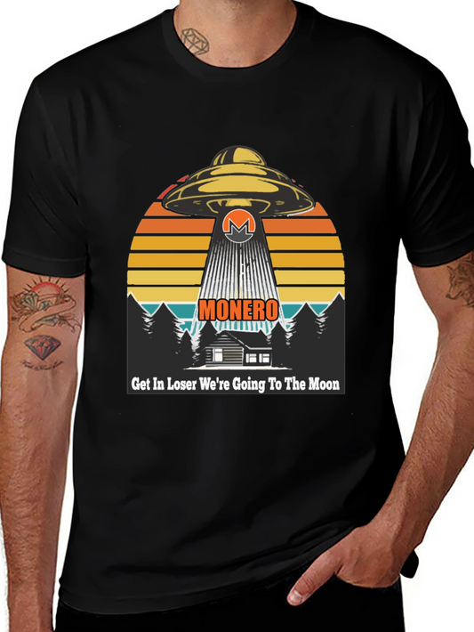 Monero UFO Abduction T-Shirt - Crypto to the Moon!
