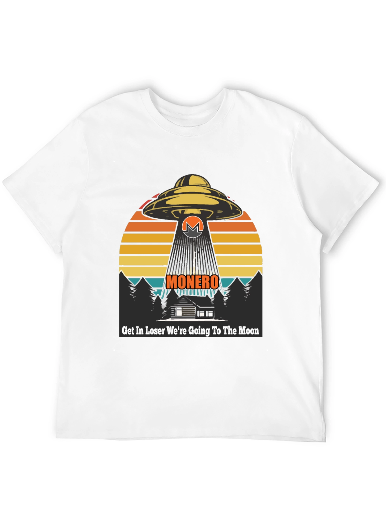 Monero UFO Abduction T-Shirt - Crypto to the Moon!