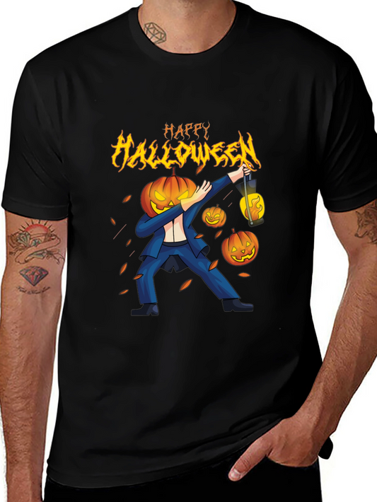 Happy Halloween Pumpkin Head Dabbing T-Shirt