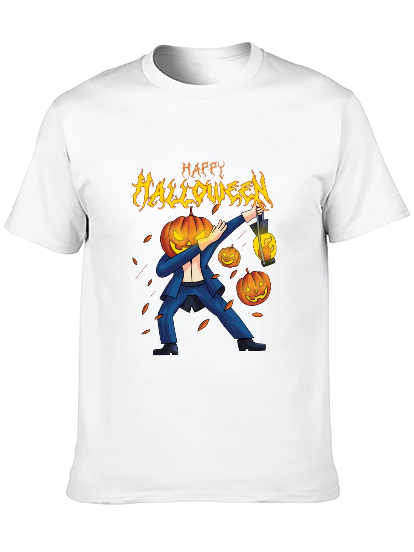 Happy Halloween Pumpkin Head Dabbing T-Shirt