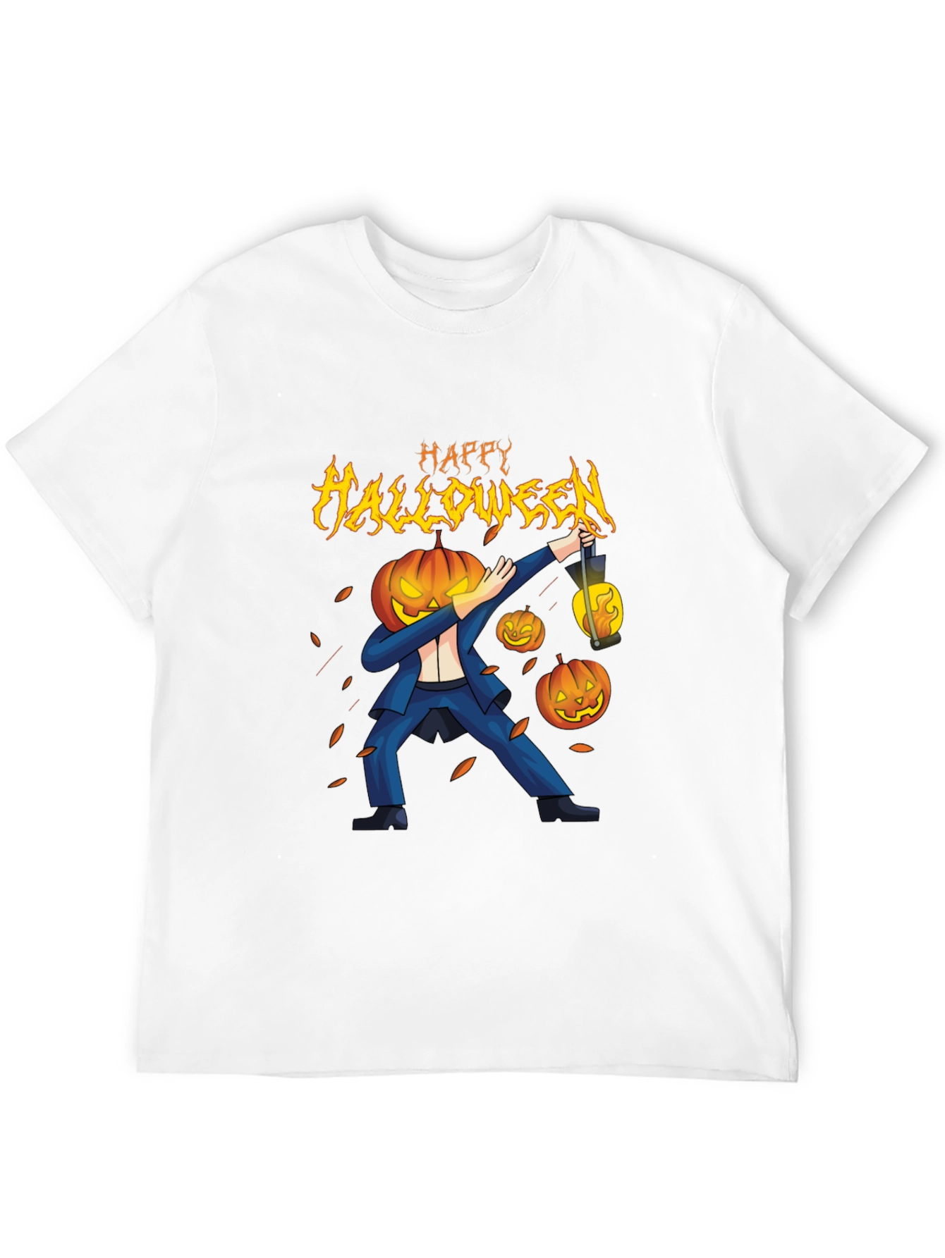 Happy Halloween Pumpkin Head Dabbing T-Shirt