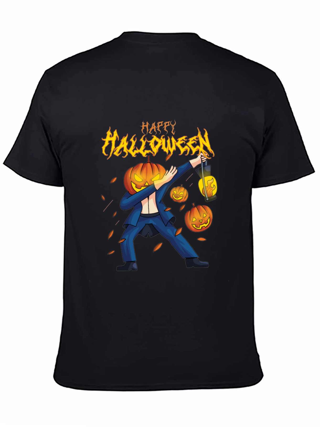 Happy Halloween Pumpkin Head Dabbing T-Shirt