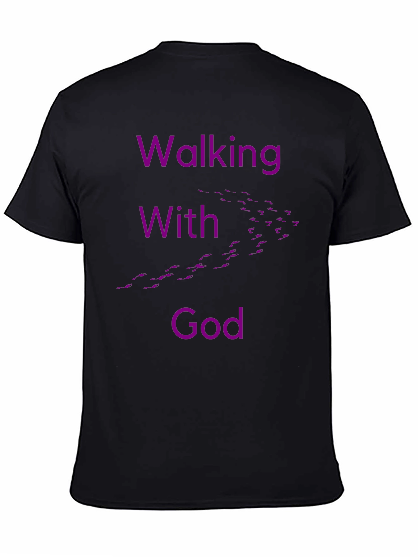 Walking With God Graphic Tee - Black