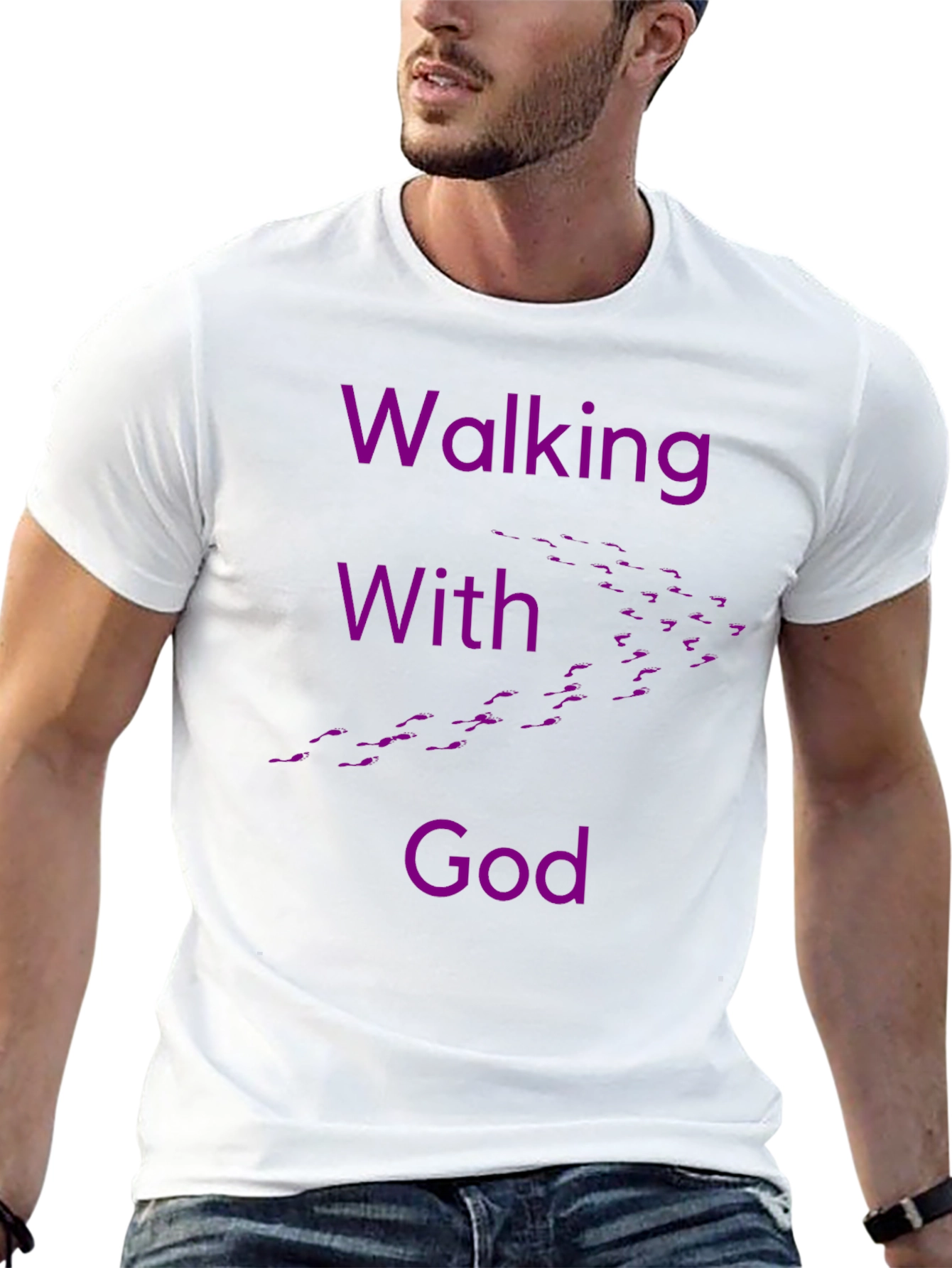 Walking With God Graphic Tee - Black