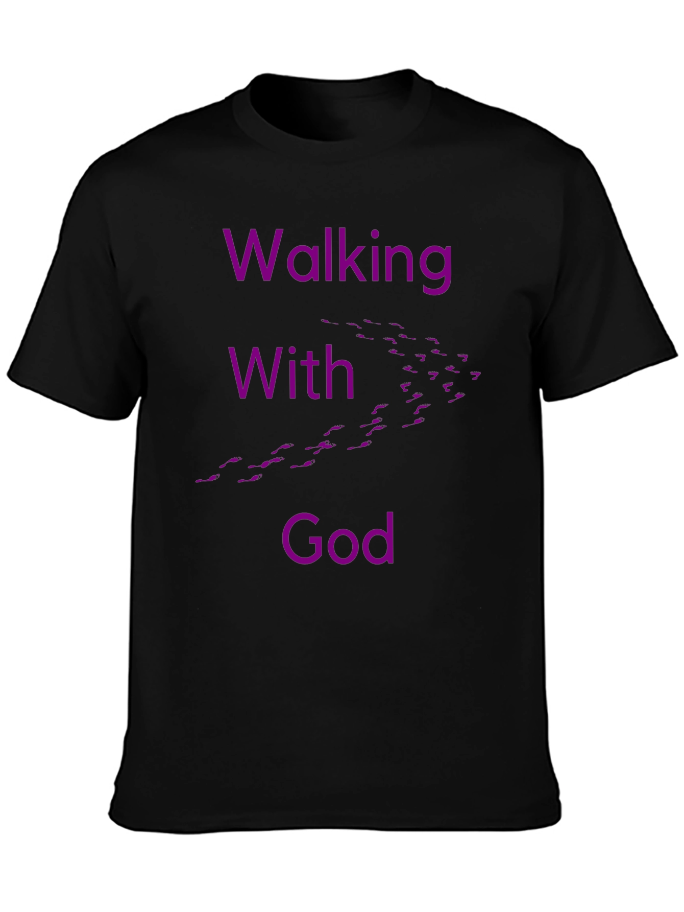 Walking With God Graphic Tee - Black