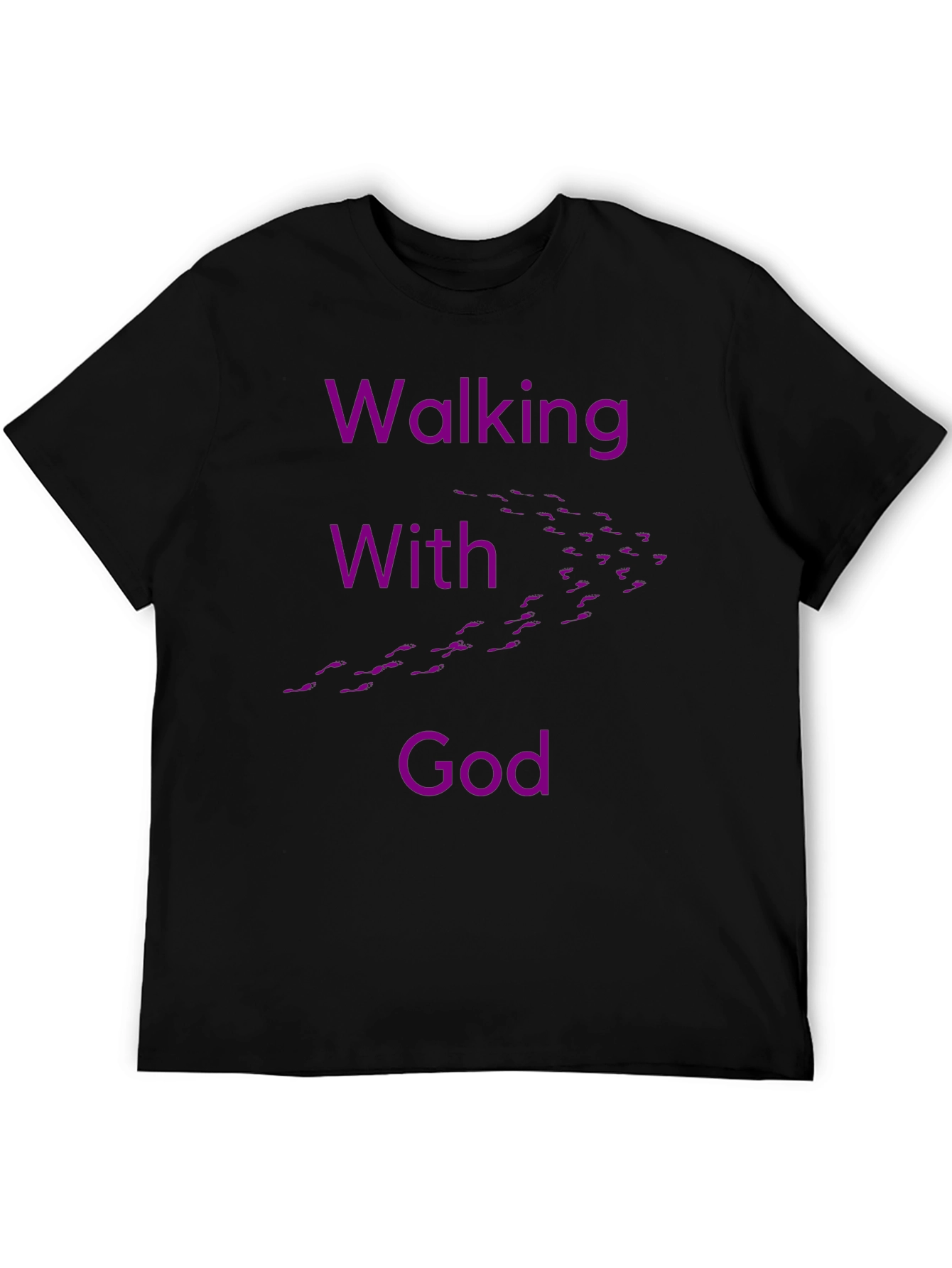 Walking With God Graphic Tee - Black