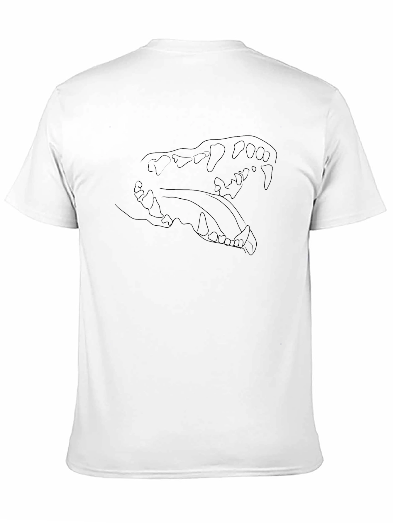 Black Skull Outline Tee - Modern Graphic T-Shirt