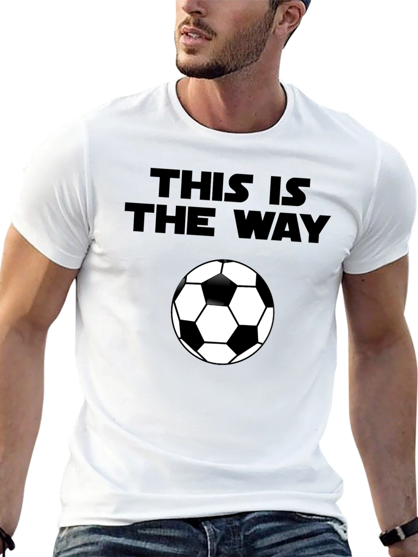 This is the Way Soccer Ball Black T-Shirt