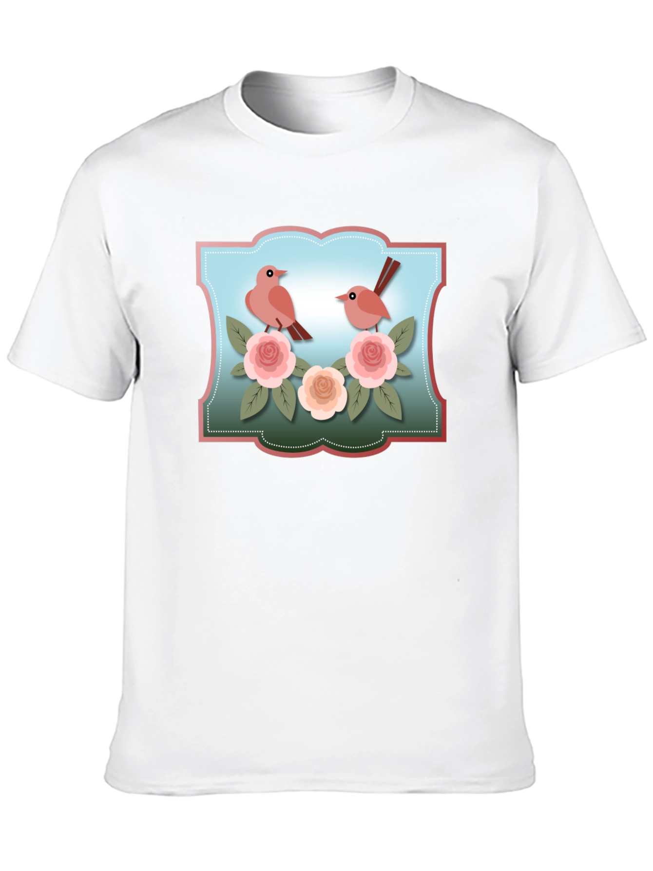 Birds & Roses Graphic T-Shirt
