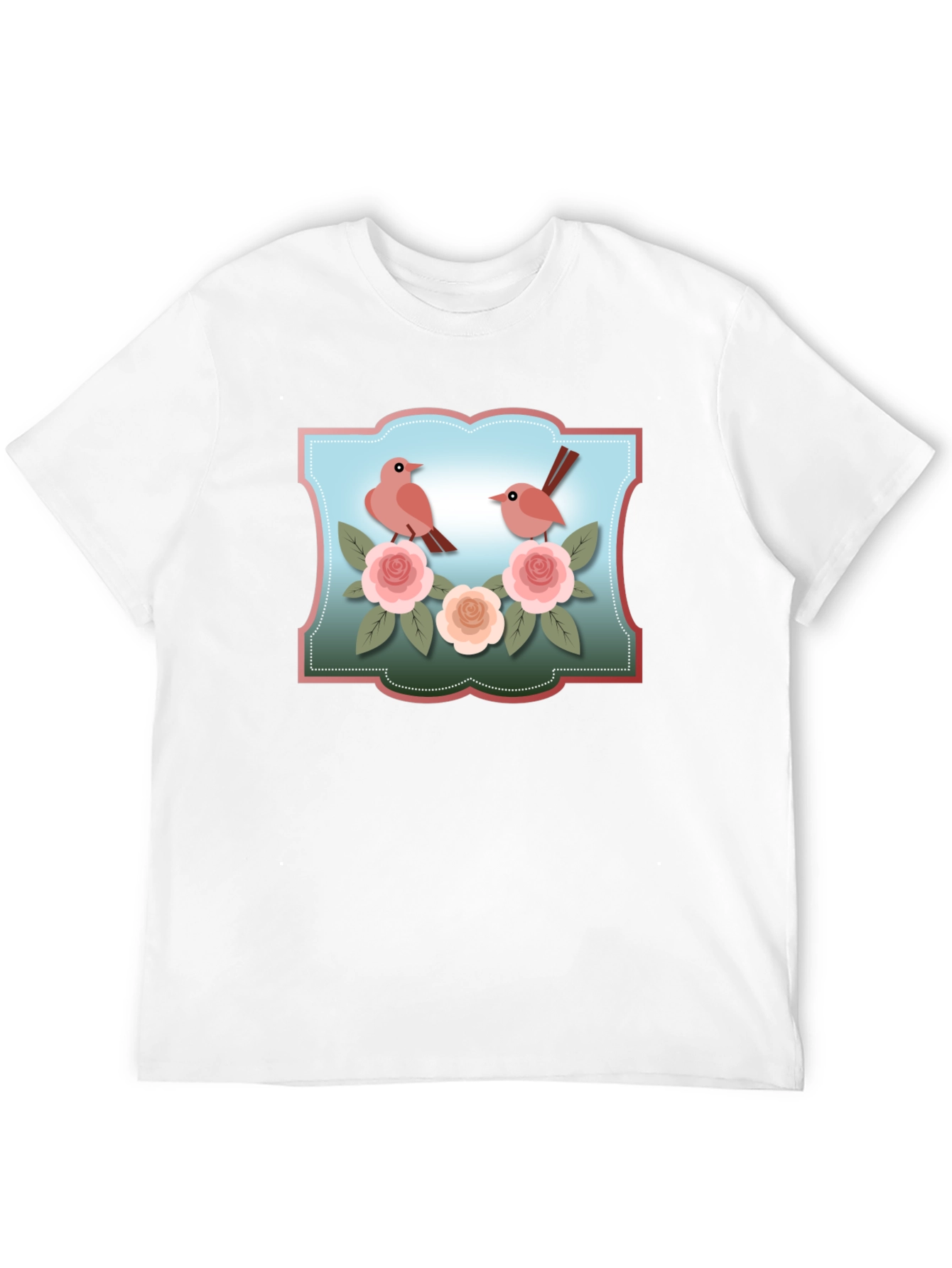 Birds & Roses Graphic T-Shirt