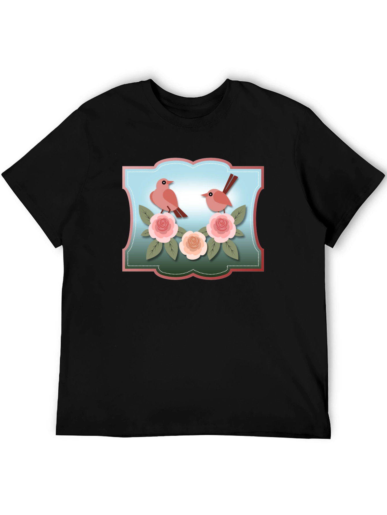 Birds & Roses Graphic T-Shirt