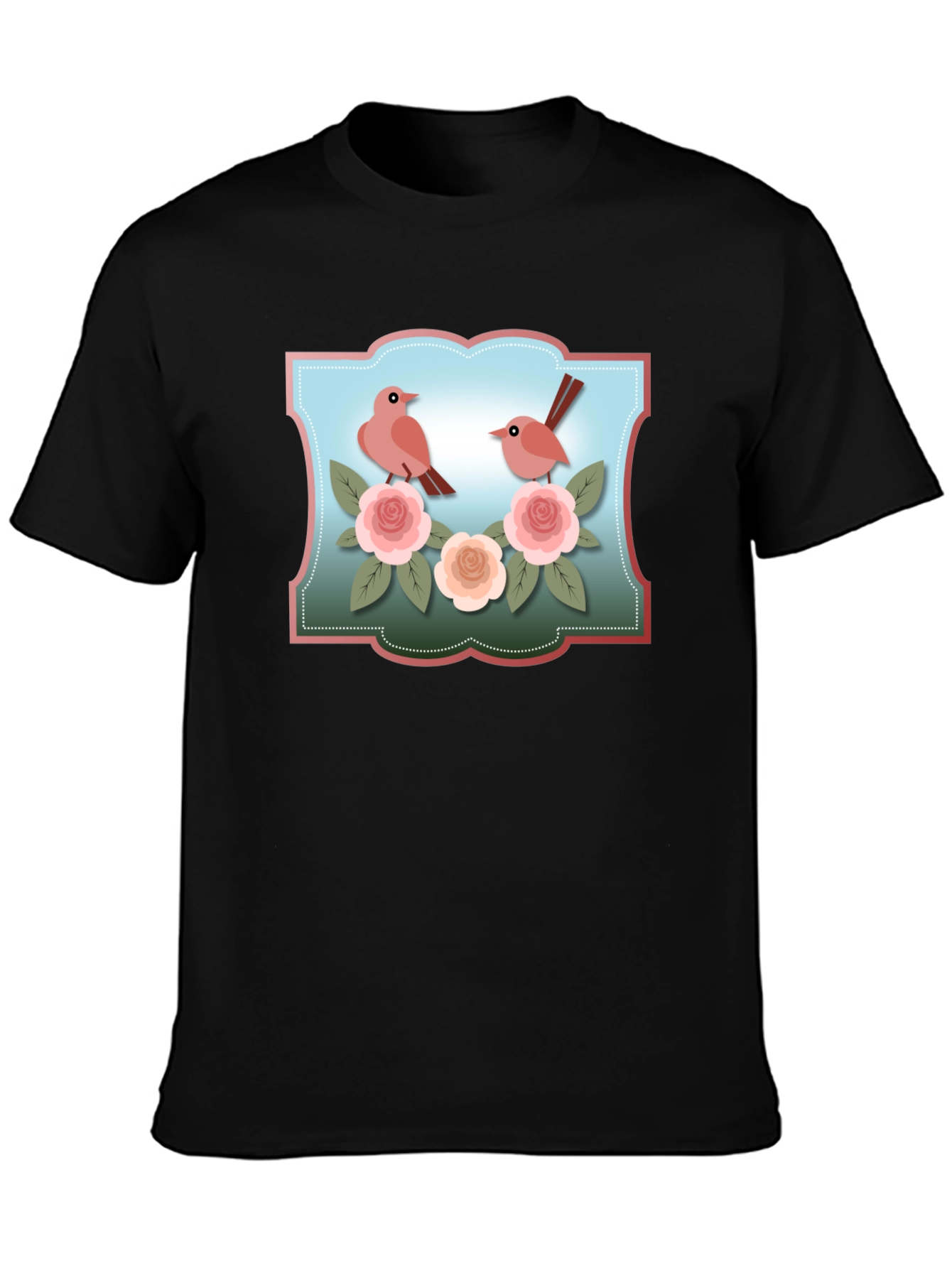 Birds & Roses Graphic T-Shirt