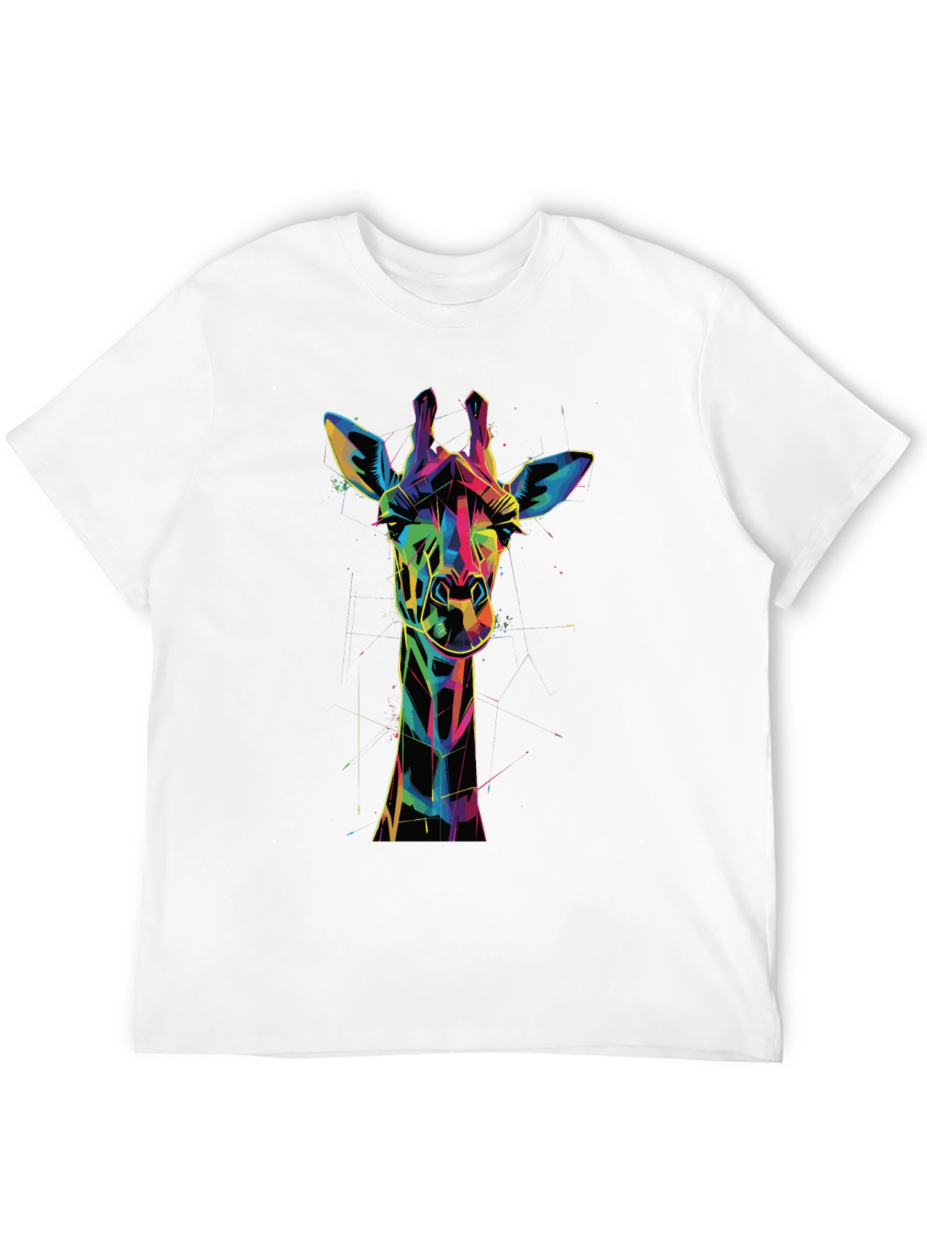 Geometric Giraffe Graphic Tee