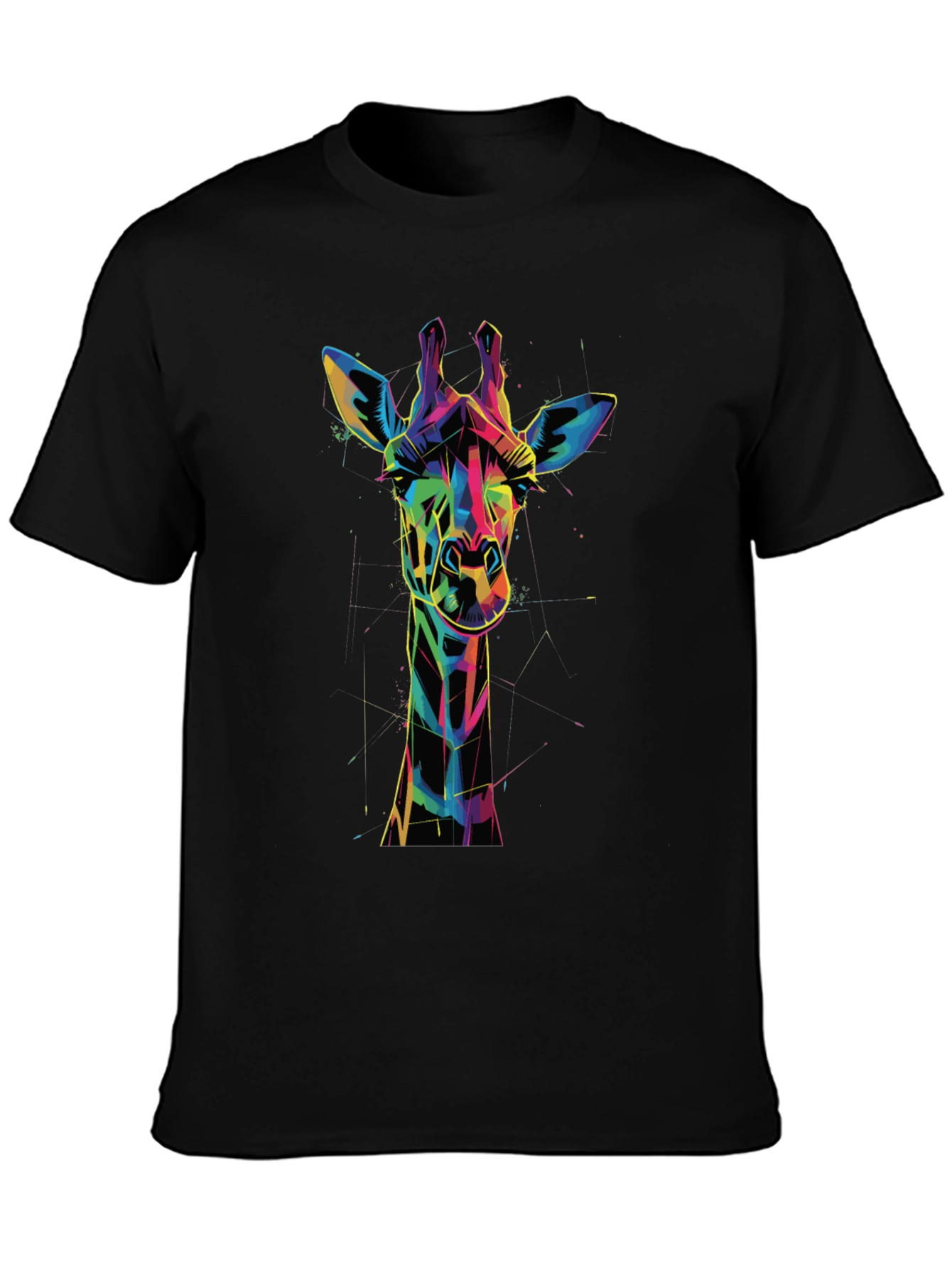 Geometric Giraffe Graphic Tee