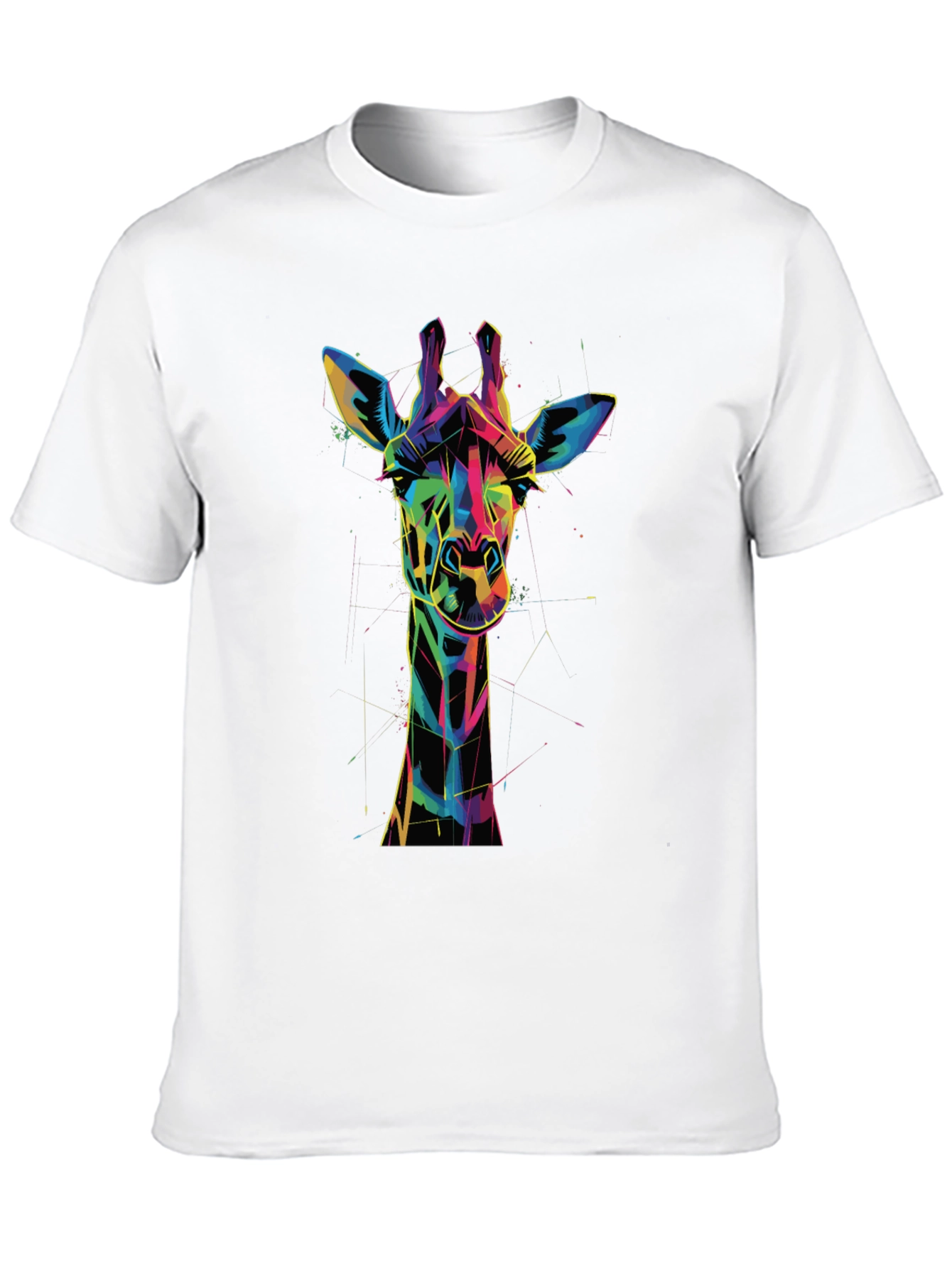 Geometric Giraffe Graphic Tee