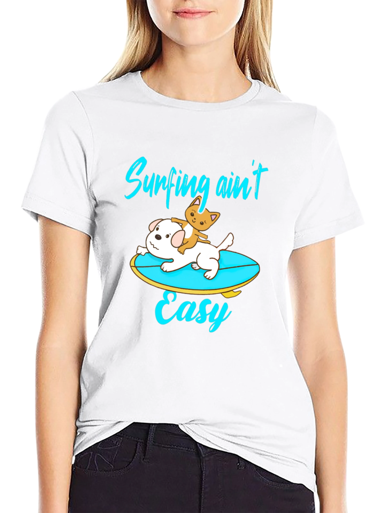 Surfing Aint Easy Graphic T-Shirt