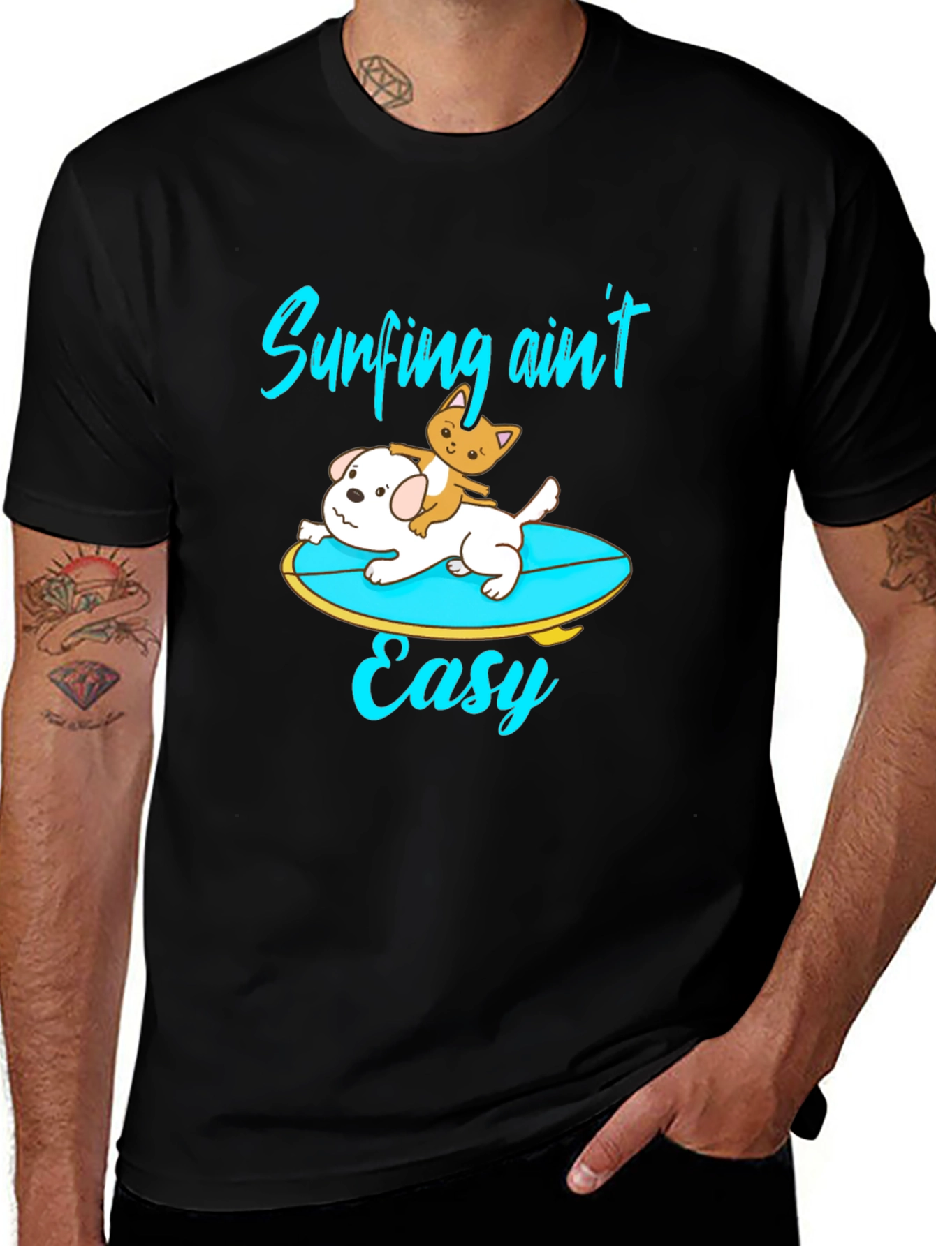 Surfing Aint Easy Graphic T-Shirt