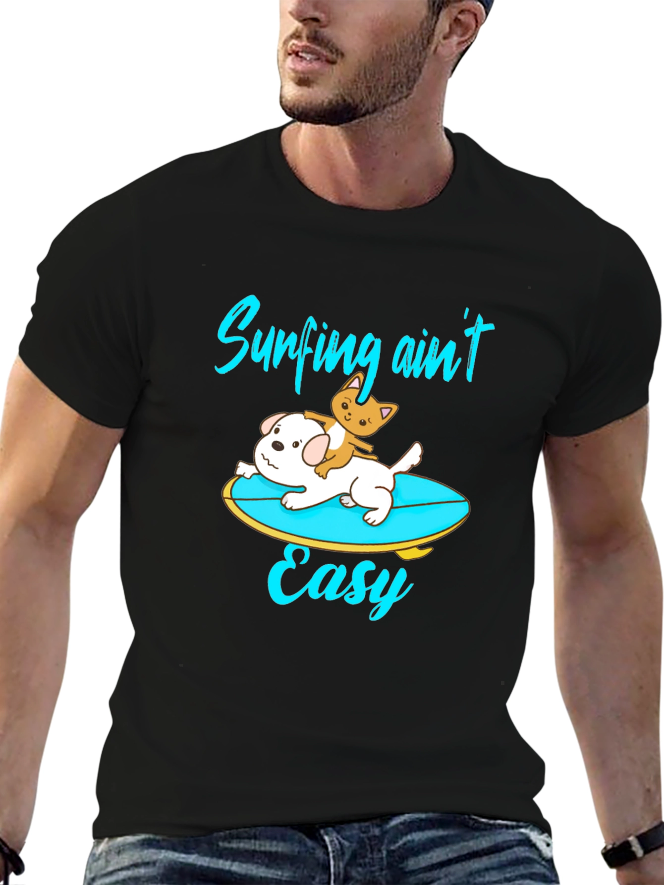 Surfing Aint Easy Graphic T-Shirt