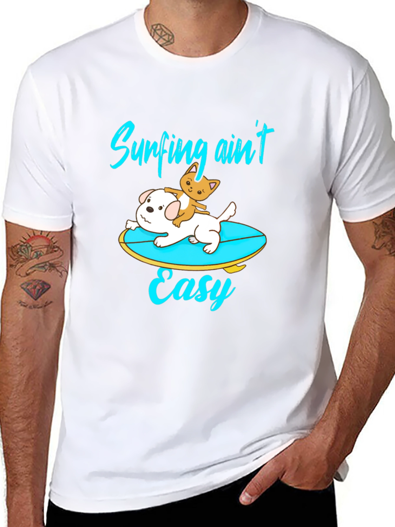 Surfing Aint Easy Graphic T-Shirt