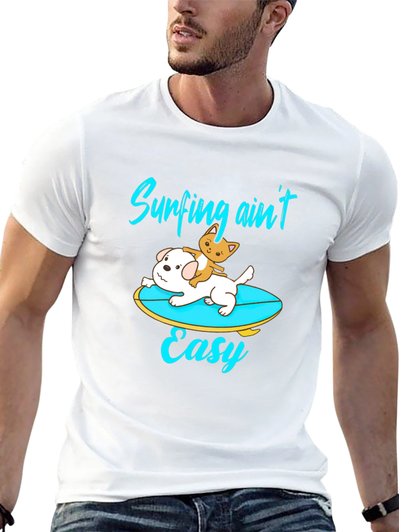 Surfing Aint Easy Graphic T-Shirt
