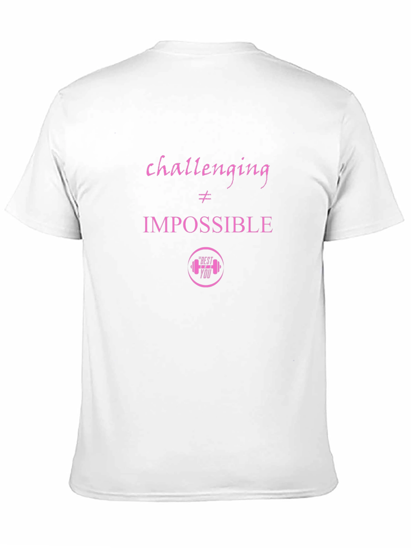 Motivational Black T-shirt - Challenging is Not Impossible