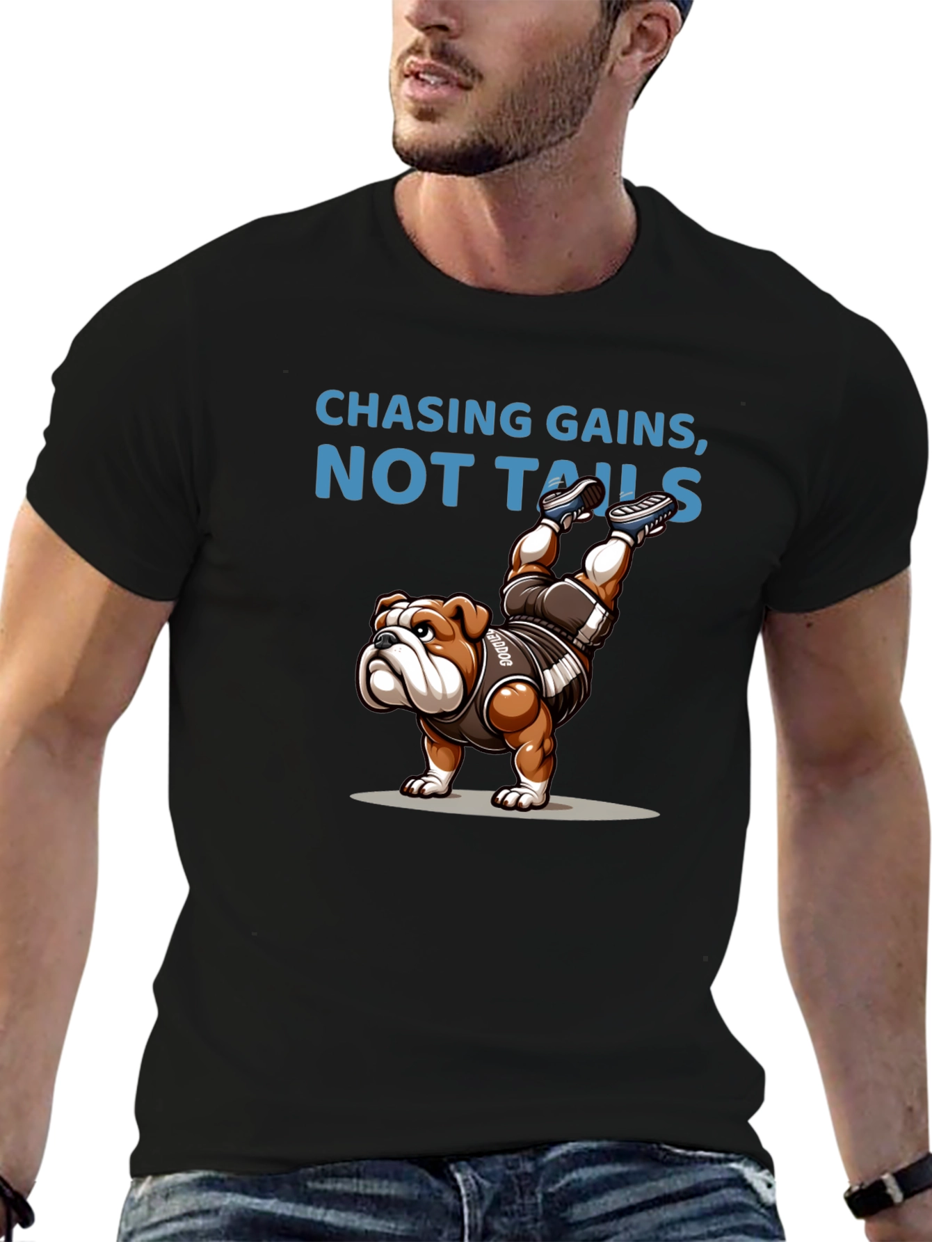 Chasing Gains Bulldog Graphic Tee