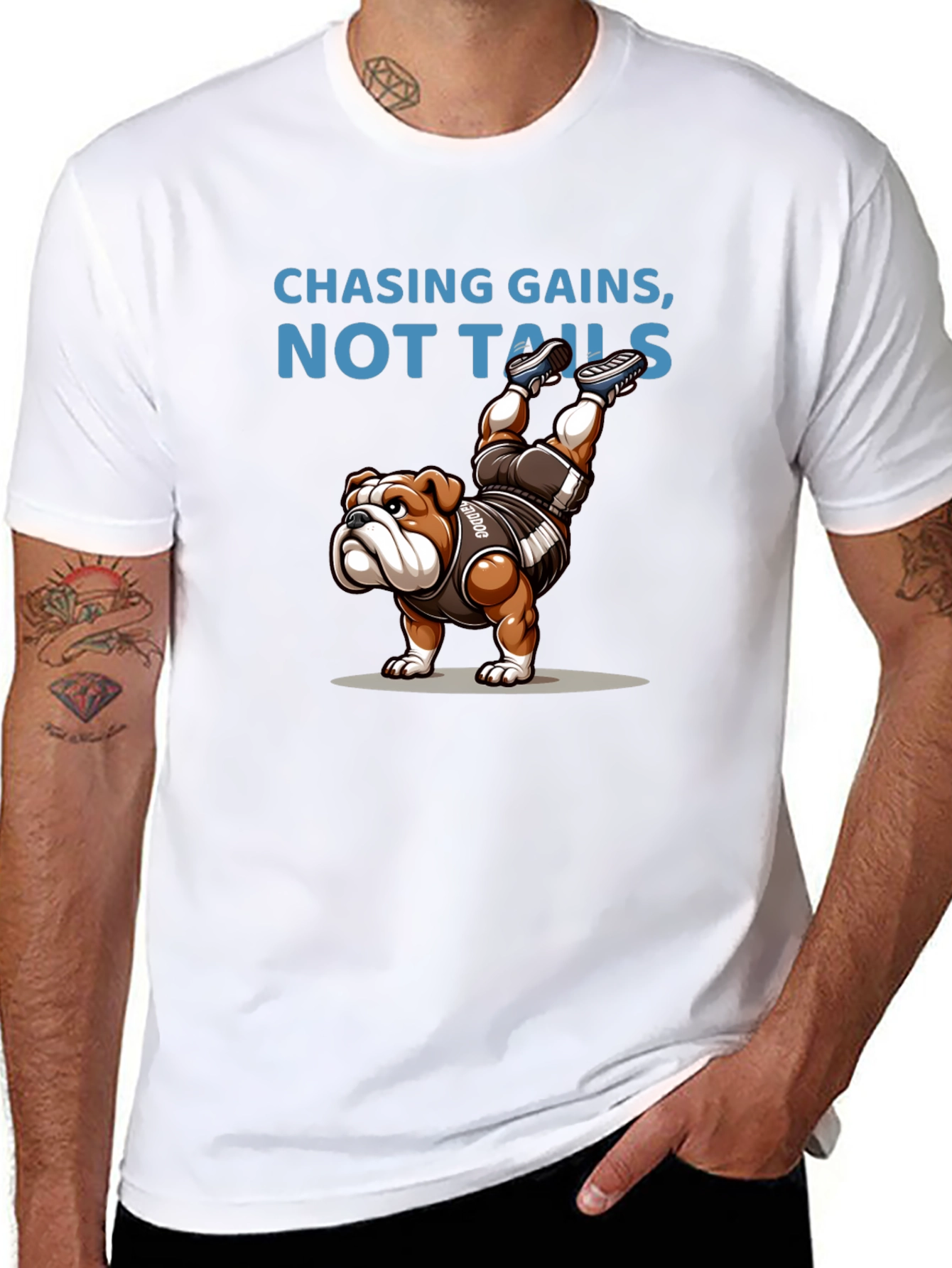 Chasing Gains Bulldog Graphic Tee