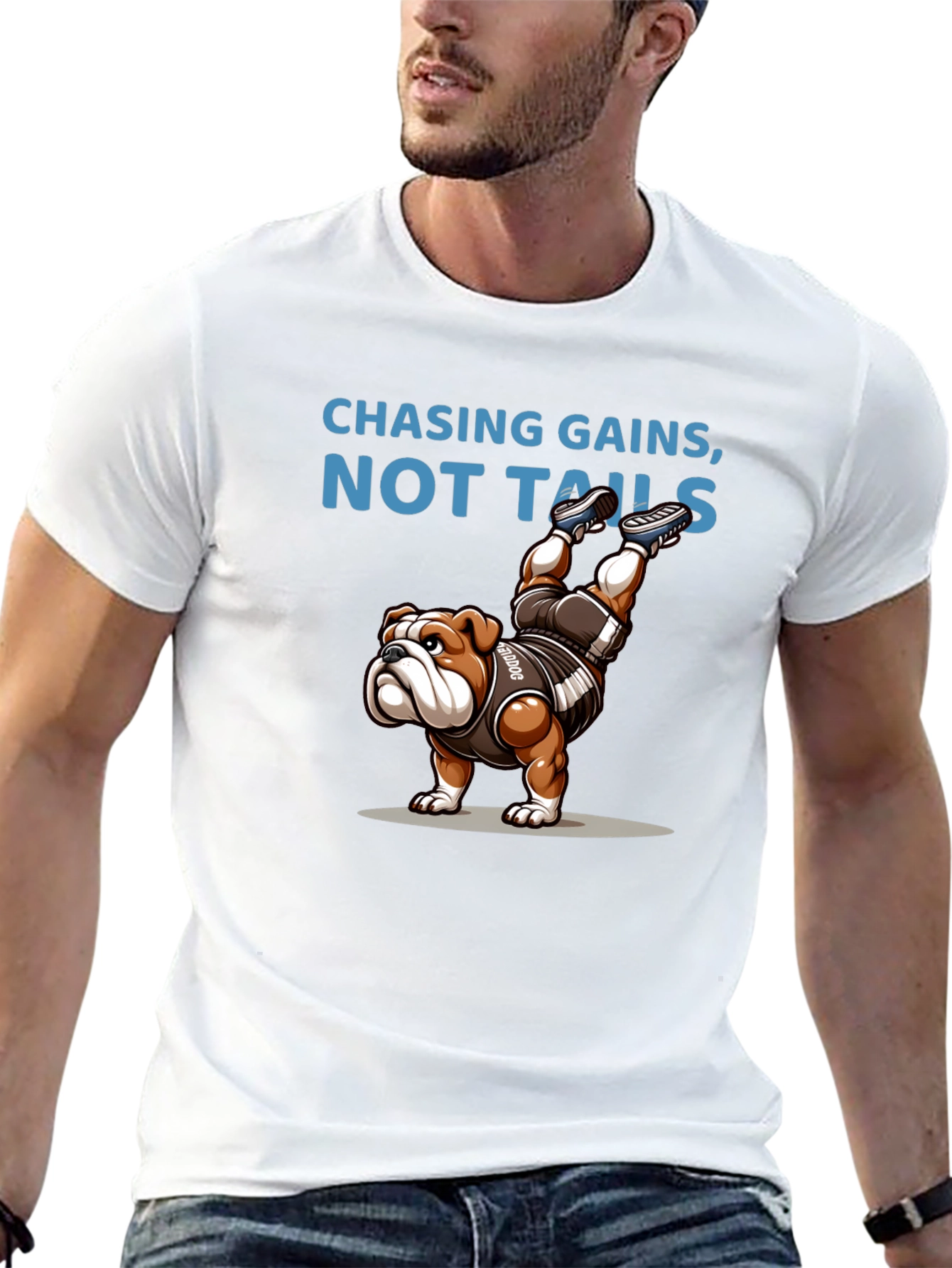 Chasing Gains Bulldog Graphic Tee