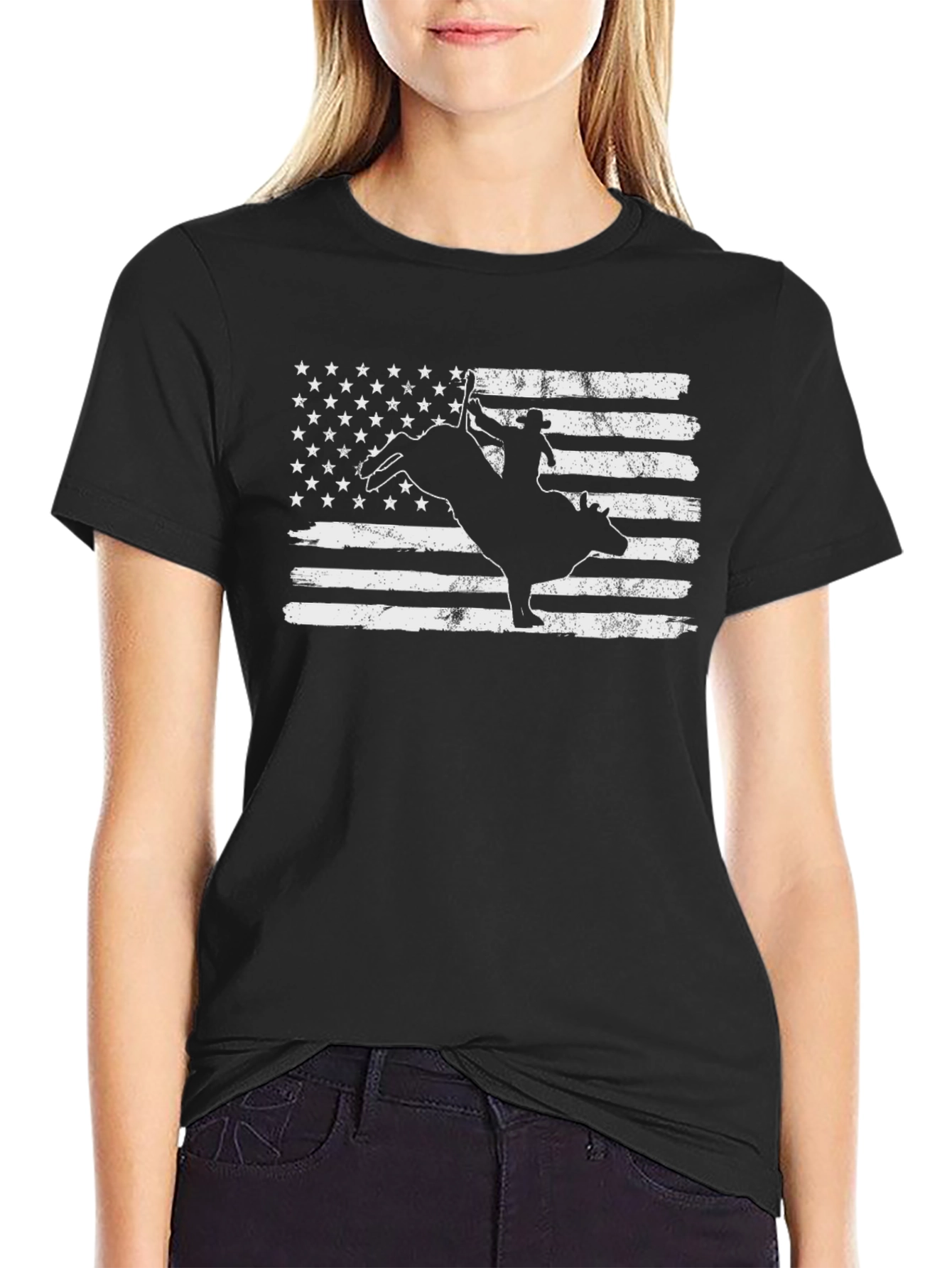 American Rodeo Bull Rider Graphic T-Shirt