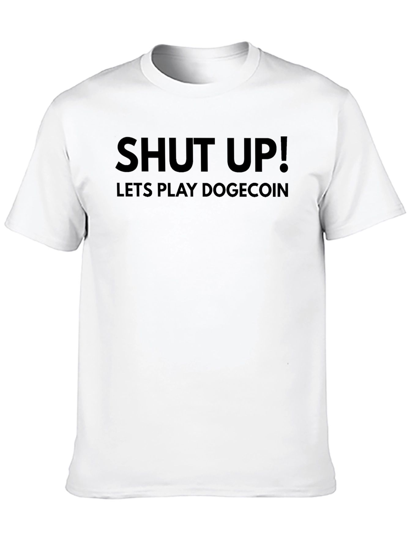 Shut Up! Lets Play Dogecoin Black T-Shirt