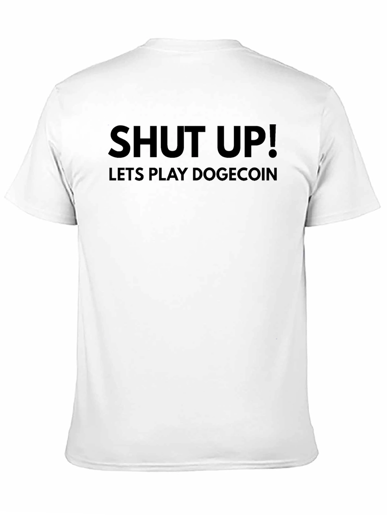 Shut Up! Lets Play Dogecoin Black T-Shirt