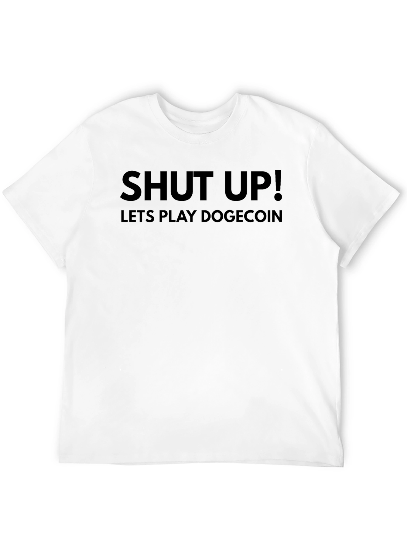 Shut Up! Lets Play Dogecoin Black T-Shirt