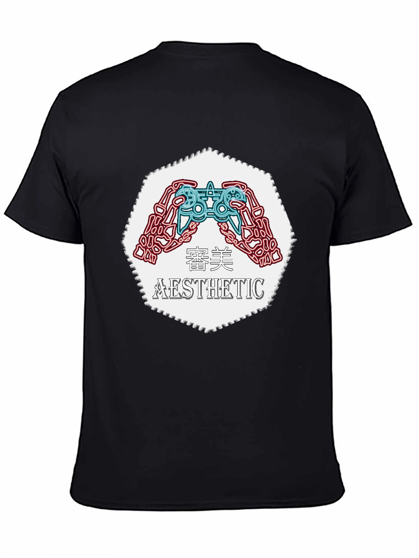 Aesthetic Gamer Graphic Tee - Black