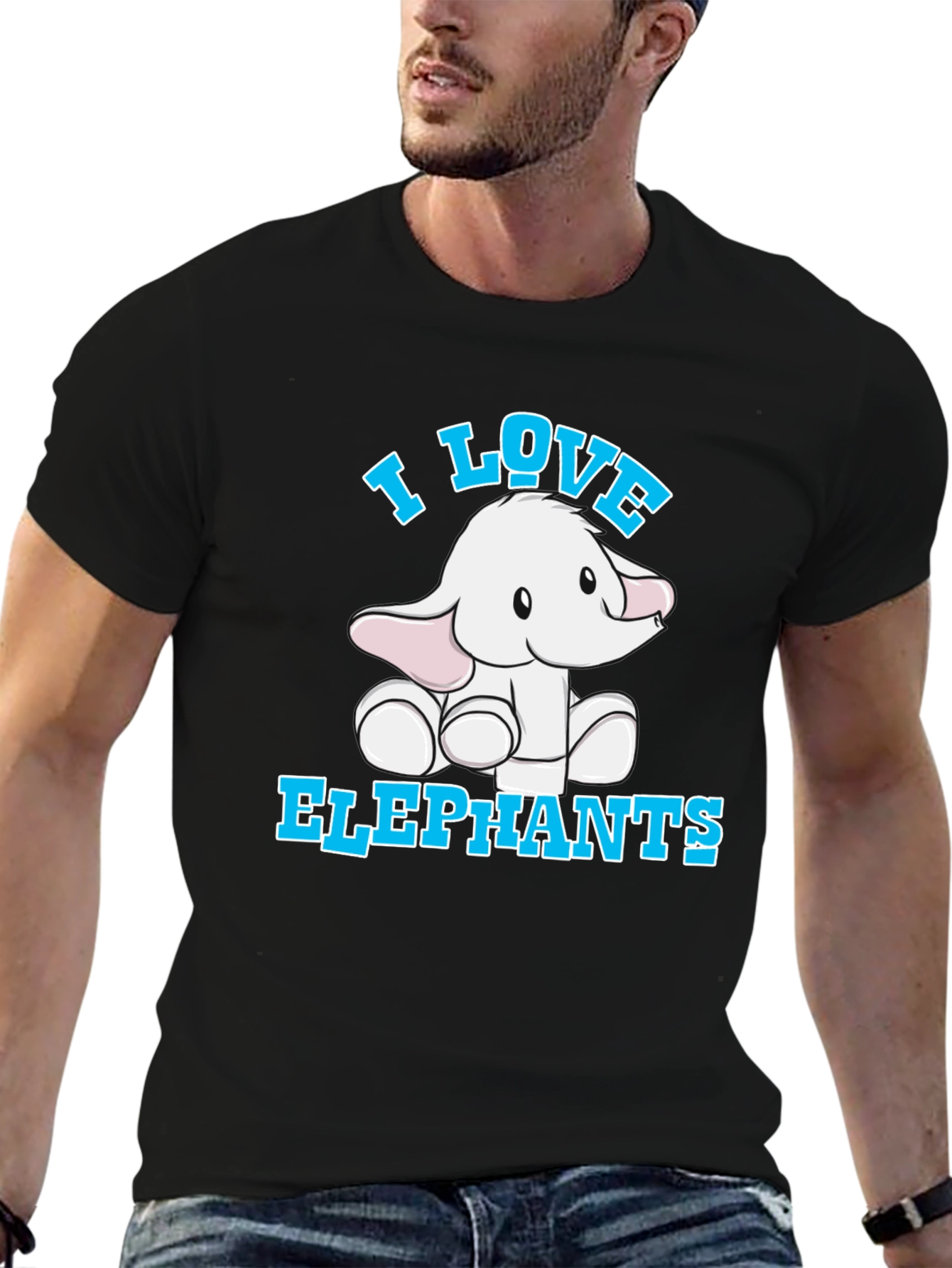 I Love Elephants T-Shirt Cute Animal Tee