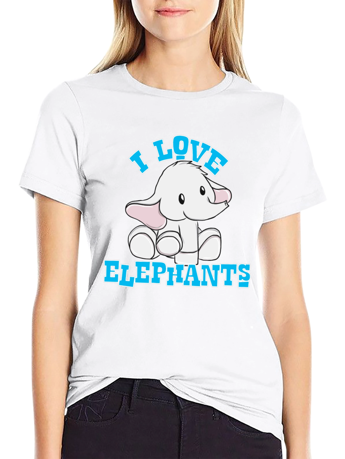 I Love Elephants T-Shirt Cute Animal Tee